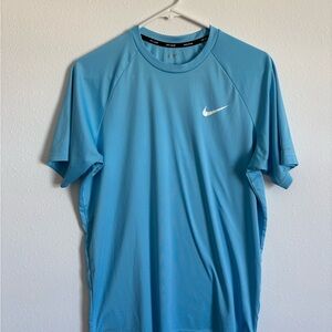 Nike Men's Light Blue Swim Shirt